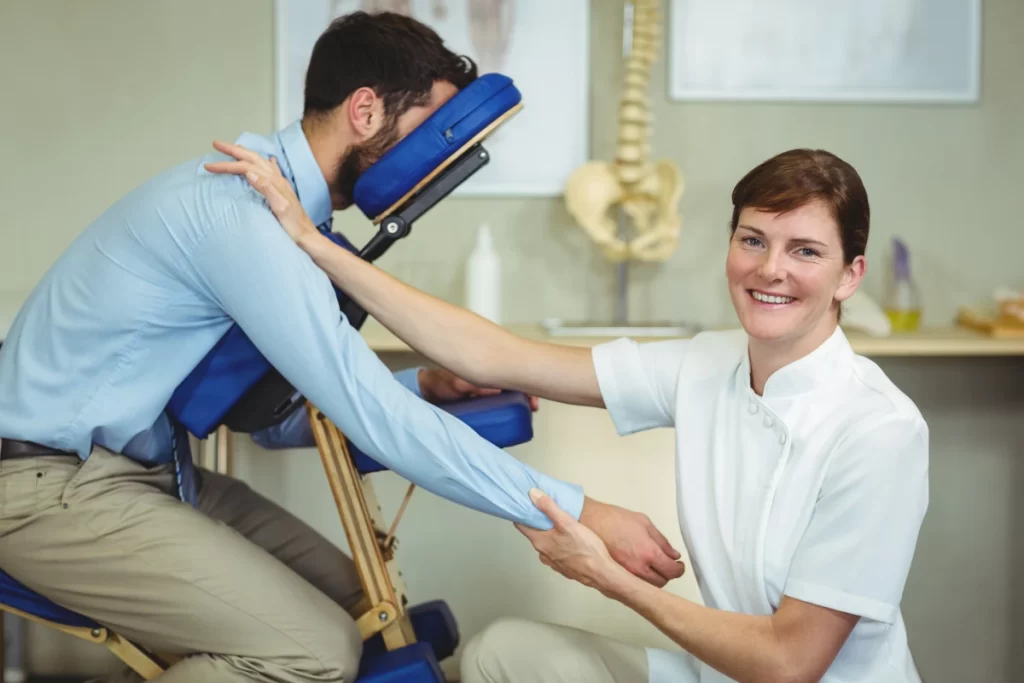 A chiropractor for sciatica treating her patient after years of suffering.